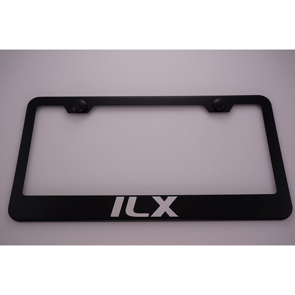 Acura ILX Black License Plate Frame with Caps, By None