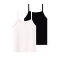 thumbnail image 2 of ITSAME Camisoles for Girls Scoop Neck Knit Cotton Tank Tops 2-Pack Kids Loose Casual Undershirts Black Size 1-2, 2 of 5