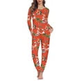 thumbnail image 2 of Conjunto de pijama de dos piezas, ropa de dormir de manga larga, informal, elegante, a la moda, con estampado a pedido, regalos de Navidad y otoño, 2 of 4