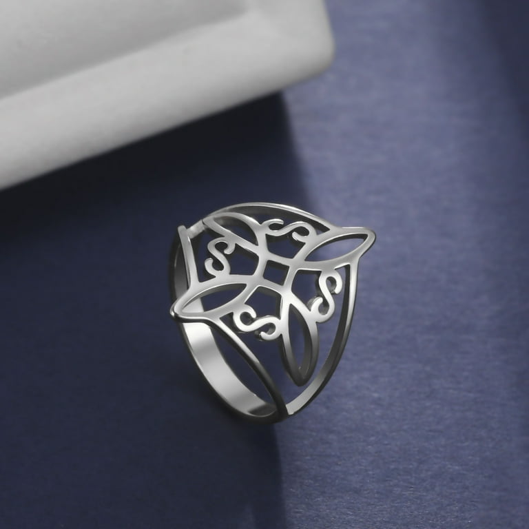 Witches Knot Ring - 925 Sterling Silver Celtic Ring For Women, Witch Jewelry Gift