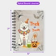 thumbnail image 5 of Trick or Treat Samoyed Funny Mummy Cosplay Pumpkin Candy Basket Spiral Bound Journal Siberian Sammy Dog Lover 5x7in Spiral Notebook - 12016, 5 of 5