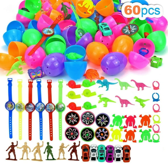 ReTeiv Filled Surprise Eggs, Colorful Prefilled Plastic Easter Eggs with Different Kind Easter Gifts For Kids,Easter Egg,Easter egg Hunt,Easter Egg Hunt