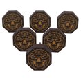 thumbnail image 1 of IBA Indianbeautifulart Brown Engraved Knobs 10 Pc Furniture Wooden Scallop Knobs Rustic Drawer Pull, 1 of 3