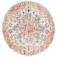 thumbnail image 3 of SAFAVIEH Madison Dalia Oriental Area Rug, Beige/Orange, 6'7" x 6'7" Round, 3 of 12