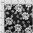 thumbnail image 2 of oneOone Polyester Spandex Black Fabric Jacobean Floral Silhouette Diy Clothing Quilting Fabric Print Fabric By Yard 56 Inch Wide, 2 of 4