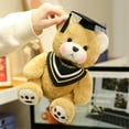 thumbnail image 6 of ​10in PhD Graduation Bear Plush - Cap & Scroll Stuffed Animal Academic Gift w/ Gown & Glasses (Gift-Ready Packaging)​​ Yellow, 6 of 9
