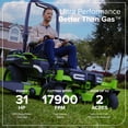 thumbnail image 4 of Greenworks 60V 54" Maximus Zero Turn Riding Mower + with (2) 20.0 Ah, (2) 8.0 Ah & (2) 4.0 Ah Batteries and 1.5kW Charger 7430202, 4 of 17