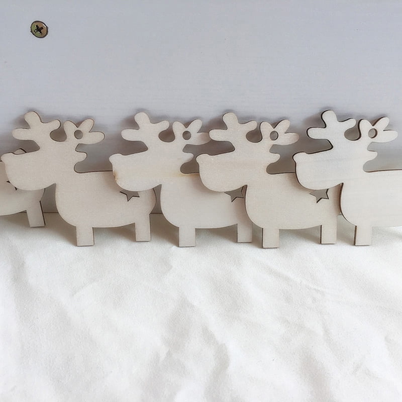 Christmas Reindeer mini x20 Xmas Tree Decoration Blanks Shapes Mdf Tags stag 