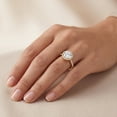 thumbnail image 4 of Rosec Jewels Lab Created Diamond Halo Engagement Ring 3 Carat - IGI Certified - E-VS1 Quality - with Jewelry Box, 14K Yellow Gold, US 10.00, 4 of 8