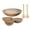 Black/Natural, variant on Lexa Bamboo 5 Piece Bowl and Utensil Set, Black