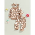 thumbnail image 3 of Baby Girl Fall Outfits Floral Sweatshirt Pants Clothes Set Newborn Infant Clothing Gifts 3 6 9 12 18 24 Months, 3 of 9