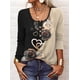 thumbnail image 2 of Camisetas de cuello redondo y manga larga para mujer, blusas tipo túnica, blusas estampadas, 2 of 3