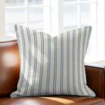 thumbnail image 5 of Throw Pillow Covers 24x24 Inch, Blue Stripes Decorative Pillow Cases for Couch Sofa Bed, Vintage Vertical Lines Farmhouse Beige Cotton Linen Square Home Decor Pillowcases with Hidden Zipper, 5 of 9
