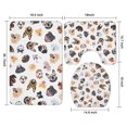thumbnail image 3 of Cartoon Dog Bathroom Rugs Sets 3 Piece,Toilet Cover Set,Absorbent Non Slip Bathroom Mats Sets with U-Shaped Contour Rug Toilet Rug Set, 3 of 5