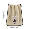 thumbnail image 4 of Yhmxh Easter Hand Towels Easter Bunny Decorative Towels for Bathroom 14" x 29" Cotton Bunny Carrot Bathroom Towel Decorative Dish Towels Embroidered Rabbit Soft for Bathroom Beach Kitchen Gift, 4 of 7