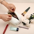 thumbnail image 3 of Unique Bargains Floral Makeup Bag Zipper Flower Cosmetic Pouch White, 3 of 7
