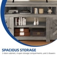 thumbnail image 2 of Uforic 70'' Farmhouse TV Console with 2 Shelves, Suitable for up to 80-inch TVs, Gray, 2 of 5