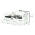 thumbnail image 4 of Fabric Twin Size Daybed with Channel Tufting and Nailhead Trim, Gray- Saltoro Sherpi, 4 of 4