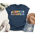 thumbnail image 3 of Kindness Shirts for Women, Teacher Shirt, Graphic Tee, Be Kind T shirt - Heather Navy, 3 of 3