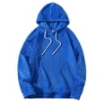 thumbnail image 4 of Men's Hoodies Sweatshirt Loose Long Sleeved Hooded Pullover Casual Solid Color Warm Pullover Jacket Fall Winter, 4 of 8
