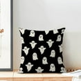 thumbnail image 3 of Halloween Decor Pillow Covers 18x18 Set of 2 Black Cute Ghost Throw Pillow Covers Halloween Decoration Pillow Covers for Halloween Home Decorative Cushion Case for Couch Sofa., 3 of 6
