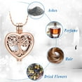 thumbnail image 3 of Tree of Life Cremation Urn Ashes Necklace for Women Men Hollow Heart Cremation Ash Pendant Loved One Memorial Jewelry, 3 of 8