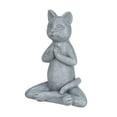 thumbnail image 3 of Desktop Ornament Statue Meditation Decoration Cat Buddha Outdoor Sculpture for Garden and Desk Display, 3 of 8