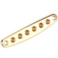 thumbnail image 3 of Guitar String Through Plate, Electric Guitar Bridge String Mounting Ferrules Thru Body Ferrule Bushing Plate Zinc Alloy for Electric Bass Guitar Parts, 3 of 7