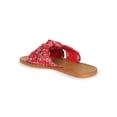 thumbnail image 3 of Women's Knotted Design Double Strap Multi Print Slide Sandal 20577, 3 of 6