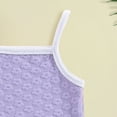 thumbnail image 7 of NOLDARES Toddler Girls Clothes Sleeveless Shirts Shorts Baby Girl Summer Outfit Cute Infant Outfits(Purple,2-3 Years), 7 of 7