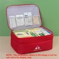 thumbnail image 3 of Botiquín de primeros auxilios para viajes al aire libre de doble capa, bolsa de clasificación de medicina de tela Oxford de Color sólido, bolsa de prevención impermeable para el hogar, 3 of 4