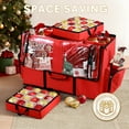 thumbnail image 5 of Ayieyill Premium Christmas Ornament Storage Container with Dividers, Fits Up to 73 Ornaments, 600D Tear Red, 5 of 8