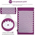 thumbnail image 2 of Juego de colchoneta y almohada de acupresión / Colchoneta de acupuntura Colchoneta de yoga con pinchos para masaje Bienestar Relajación y tensión Relajación de los músculos Relajación después del deporte Recuperación con bolsa de transporte Ormromra MZQ-0083, 2 of 6