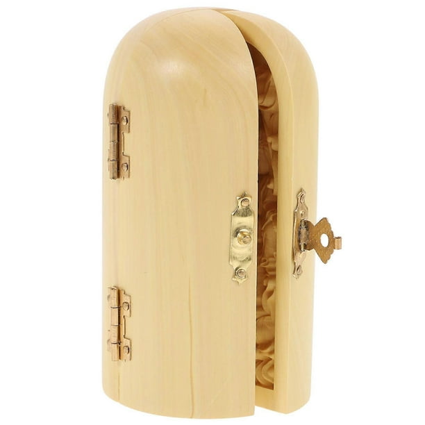 Buddha Chanting Decoration Wood Craft Figurine Indoor Zen Atmosphere Golden 1Set