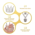 thumbnail image 3 of Unique Bargains Mini Crown Cake Toppers, Alloy Queen Tiara for Cake Decor Silver, 3 of 6