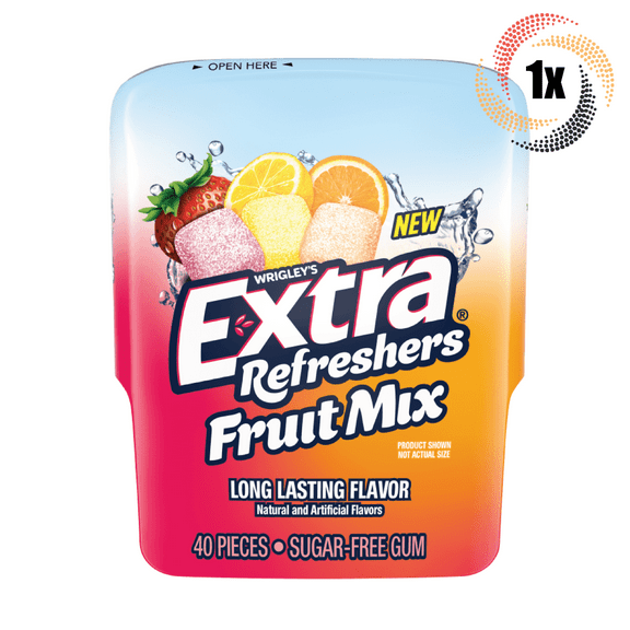 1x Bottle Wrigley's Extra Refreshers Fruit Mix Gum | 40 Per Bottle | Sugar Free