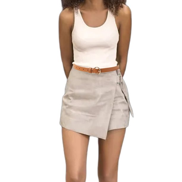 Cinturones de mujer para jeans, cinturones de mujer para vestidos Cinturón de hebilla de aleación de cuero