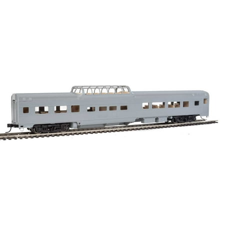 Ho 85' Full Dome - Walthers Mainline - 85' Budd Dome Coach - Ready to Run -- Undecorated - HO