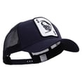 thumbnail image 5 of Large Skull Patched Big Size Solid Cotton Twill High Profile Mesh Pro Style Cap - Navy XL-3XL, 5 of 5