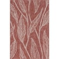 thumbnail image 1 of Unique Loom Botanical Collection Casual Leafs Transitional Indoor and Outdoor Flatweave Area Rug, 6 x 9 Feet, Rust Red/Gray, 1 of 1