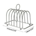 thumbnail image 5 of CIYISON Stainless Steel Toast Bread Rack 6 Slices Bread Loaf Slices Stand with Handle, 5 of 7