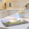 thumbnail image 6 of Dish Drying Mat Spring Landscape Flowers Absorbent Dry Mats for Dishes Draining Pad for Kitchen Countertop 18" x 24", 6 of 7
