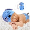 thumbnail image 2 of 3pcs 0-6 Months Baby Puppy Modeling Knitting Clothe Baby Cloth (The Light Blue), 2 of 8