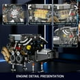 thumbnail image 2 of Kit de motor Mould King W16 Twin V8 visible, motor de coche, 952 unidades, 2 of 6