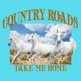 thumbnail image 2 of Girl's Lost Gods Country Roads Horses Tarot Graphic Cropped T-Shirt Blue Small, 2 of 3