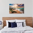 thumbnail image 5 of Ocean Beach Canvas Wall Art: Coastal Picture Seaside Sea Wave Print Decor Sunrise Seascape Artwork Relaxing Bedroom Living Room Home Office Painting Decoration, 5 of 6