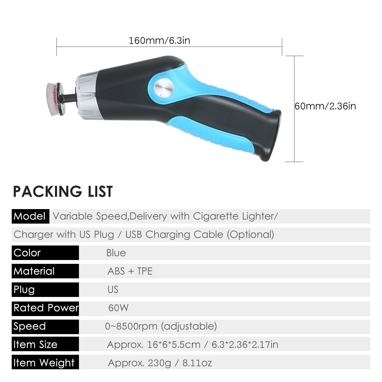 Kecheer Corded Car Polisher Electric Polisher Cleaning Polishing Waxing Machine Automobile Surface Scratch Repair Tool for Smaller Scratches or Surfaces 60W Mini Polishing Machine 