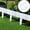 White, variant on Garden Fence Border,Imitation Stone Garden Fence,Garden Edging Border,Faux Stone Edging with Easy Installation,10IN 12-Pack Landscape Border(Black)