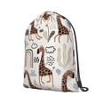 thumbnail image 2 of XMXT Unisex Drawstring Backpack for Women Men, Social Giraffe Background Waterproof Gym Bag String Bags for Shopping Sport Travel, s, 2 of 8