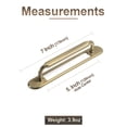 thumbnail image 4 of Goo-Ki 2 Pack 5''(128mm) Hole Center Champagne Bronze Cabinet Pulls with Backplate, Zinc Alloy Minimalist Style Cabinet Handles for Drawer,Dresser,Cupboard Wardrobe Cabinet (2202-G021), 4 of 9